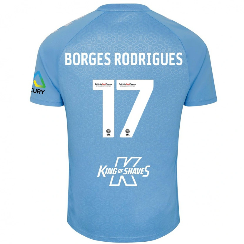 Danxen Donna Maglia Raphael Borges Rodrigues #17 Blu Bianco Kit Gara Home 2024/25 Maglietta