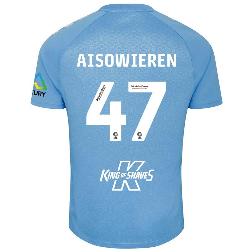 Danxen Donna Maglia Evan Eghosa Aisowieren #47 Blu Bianco Kit Gara Home 2024/25 Maglietta
