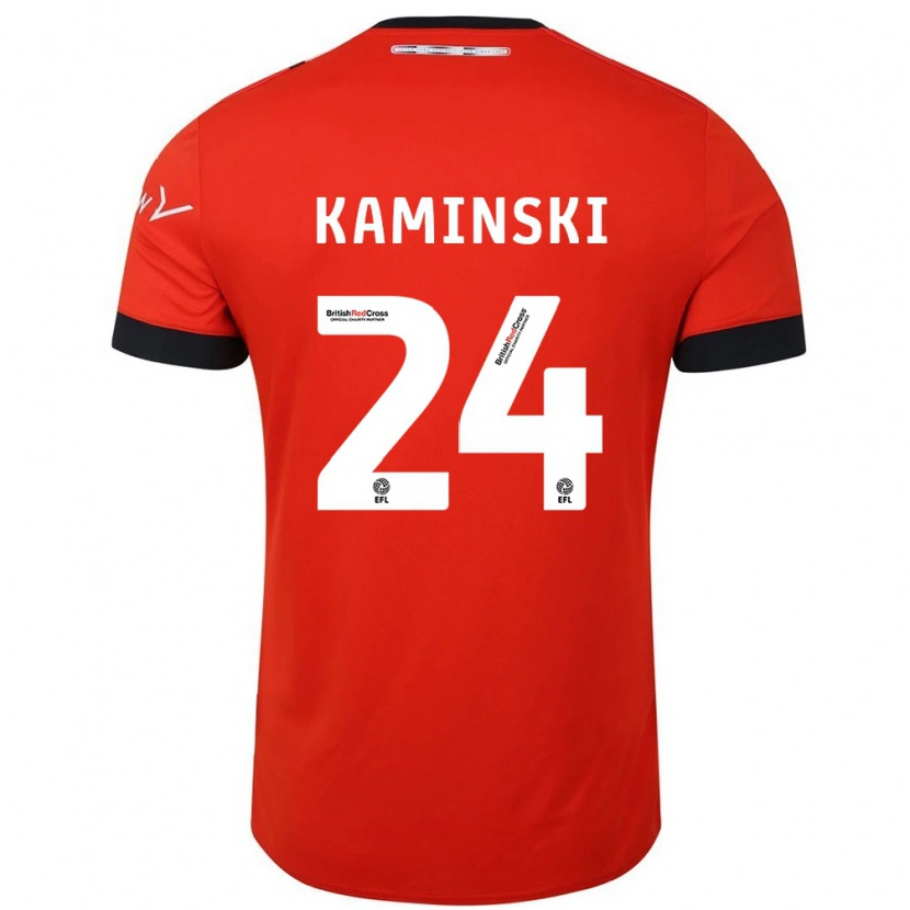 Danxen Donna Maglia Thomas Kaminski #24 Arancione Nero Kit Gara Home 2024/25 Maglietta