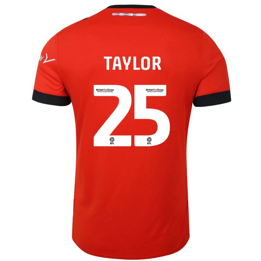 Danxen Donna Maglia Joe Taylor #25 Arancione Nero Kit Gara Home 2024/25 Maglietta