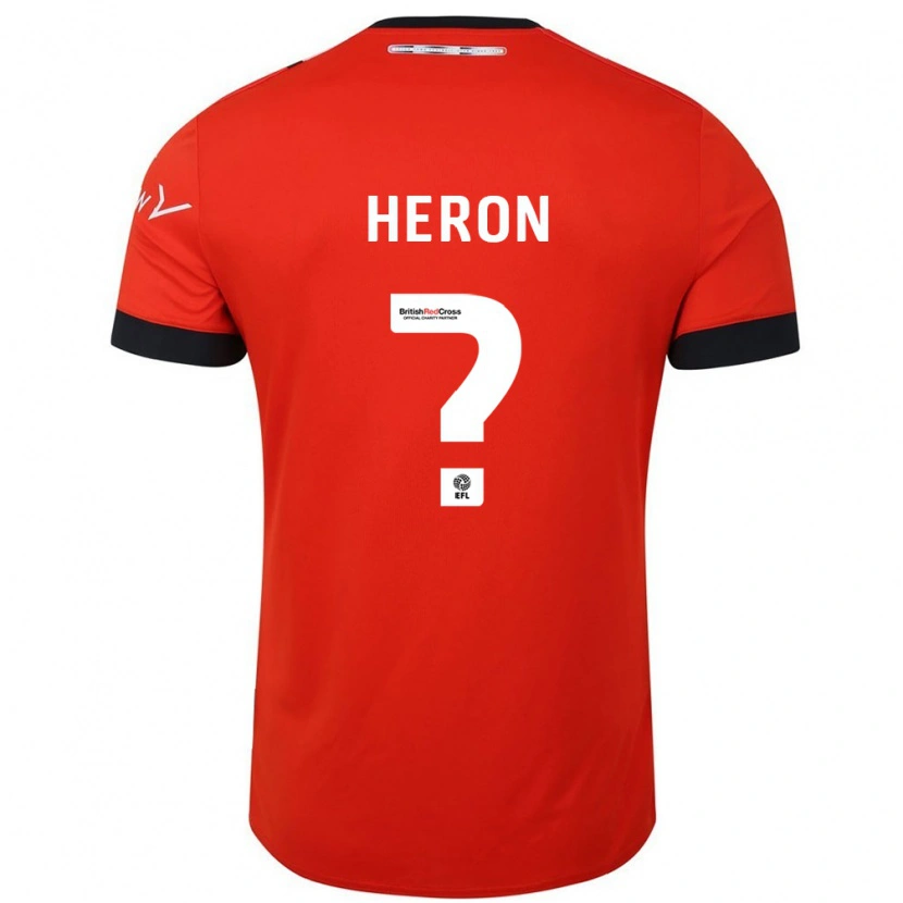 Danxen Donna Maglia Archie Heron #0 Arancione Nero Kit Gara Home 2024/25 Maglietta