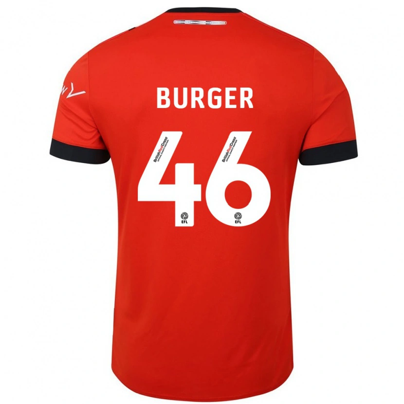 Danxen Donna Maglia Jake Burger #46 Arancione Nero Kit Gara Home 2024/25 Maglietta