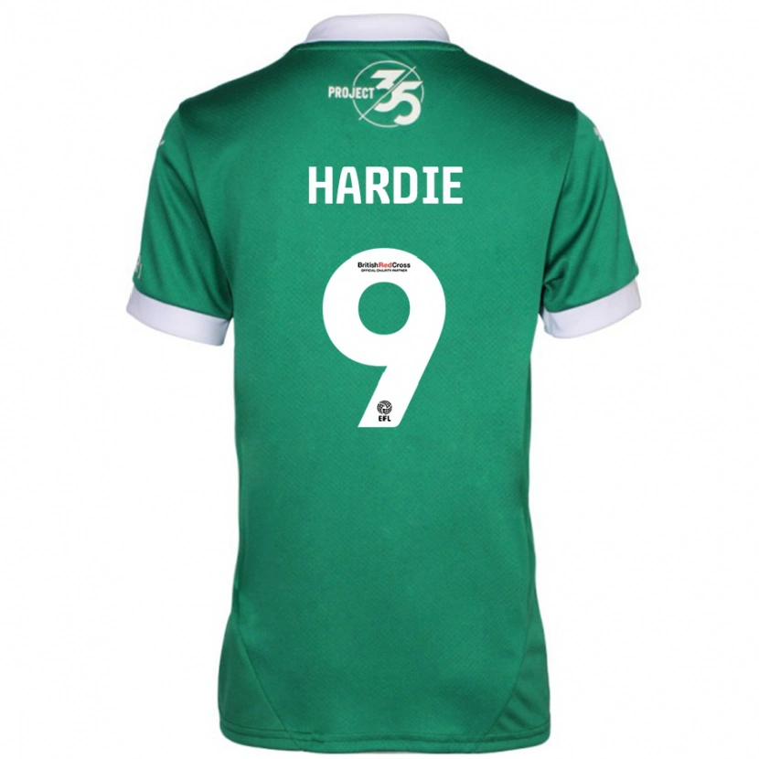 Danxen Donna Maglia Ryan Hardie #9 Verde Bianco Kit Gara Home 2024/25 Maglietta