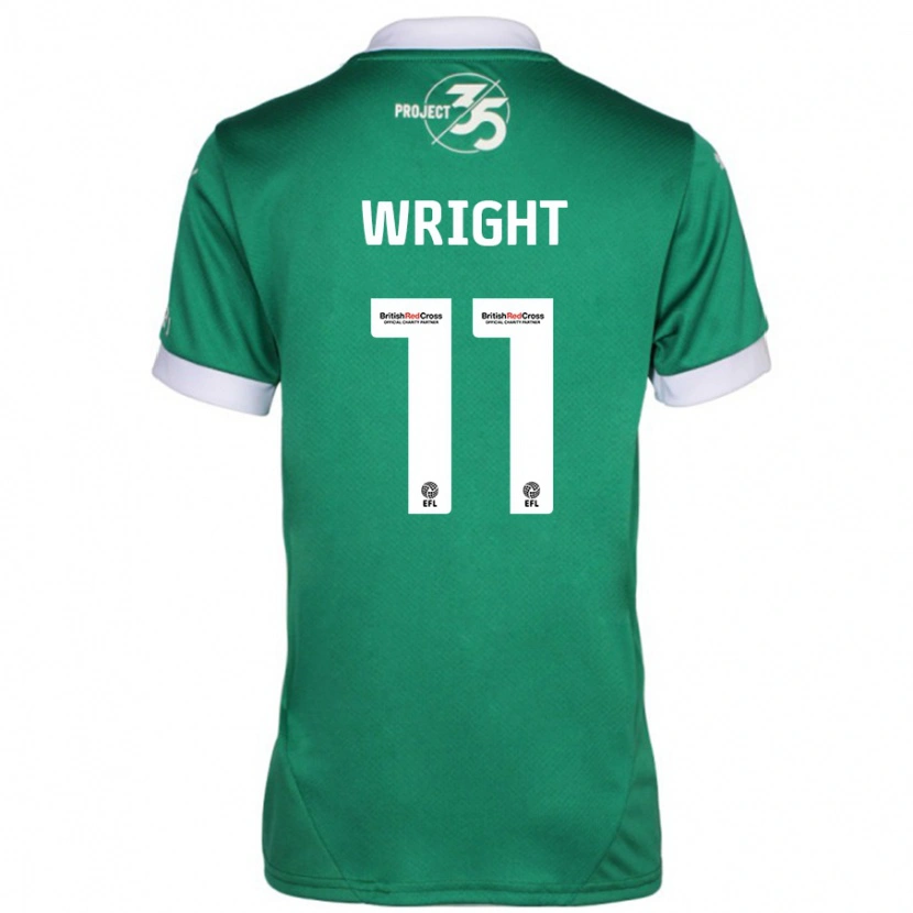 Danxen Donna Maglia Callum Wright #11 Verde Bianco Kit Gara Home 2024/25 Maglietta