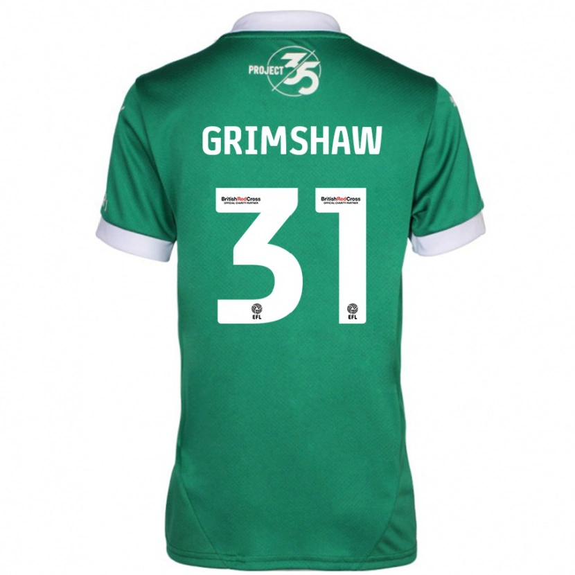 Danxen Donna Maglia Daniel Grimshaw #31 Verde Bianco Kit Gara Home 2024/25 Maglietta
