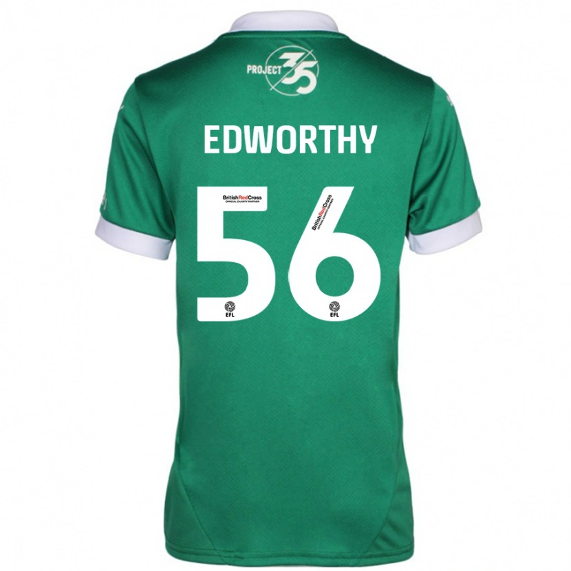 Danxen Donna Maglia Kieran Edworthy #56 Verde Bianco Kit Gara Home 2024/25 Maglietta