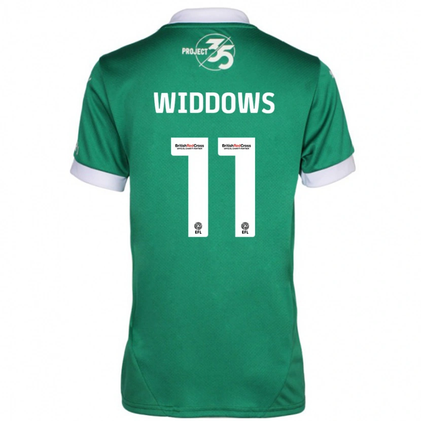 Danxen Donna Maglia Jade Widdows #11 Verde Bianco Kit Gara Home 2024/25 Maglietta