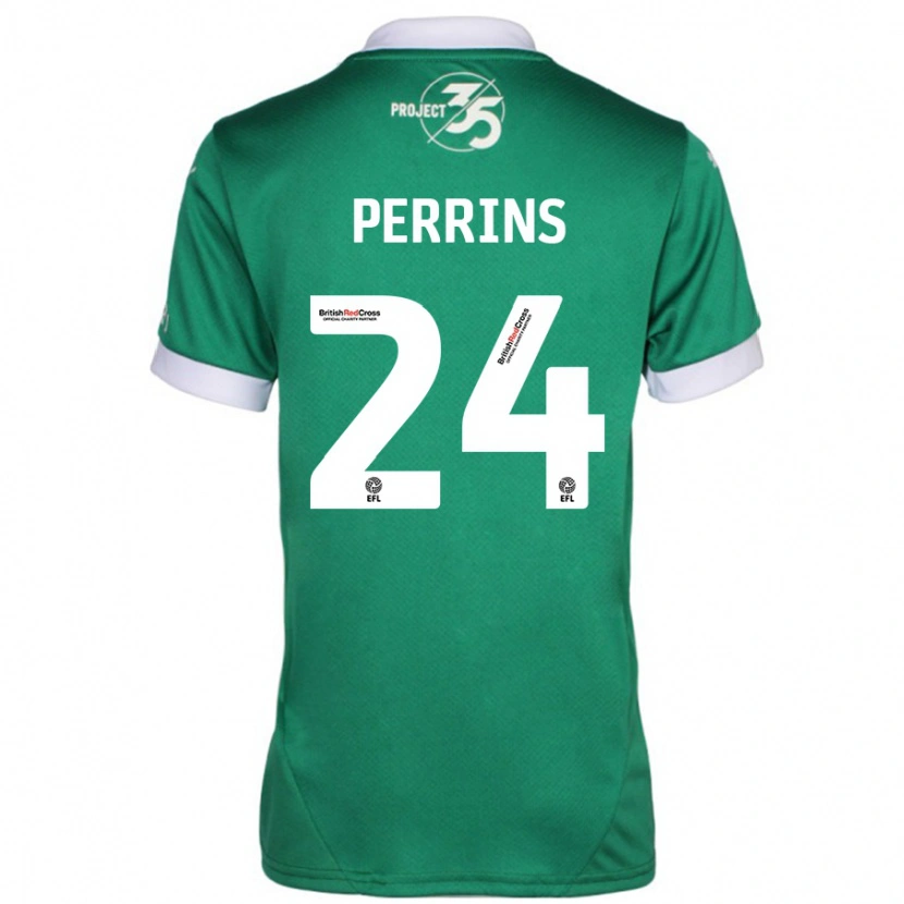 Danxen Donna Maglia Grace Perrins #24 Verde Bianco Kit Gara Home 2024/25 Maglietta
