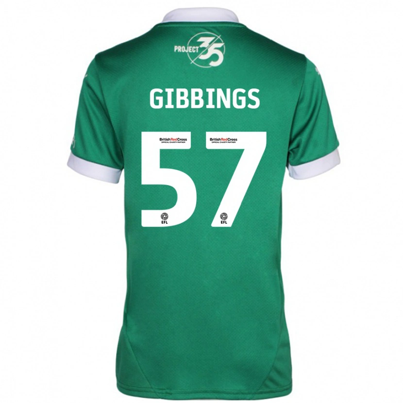 Danxen Donna Maglia Cole Gibbings #57 Verde Bianco Kit Gara Home 2024/25 Maglietta