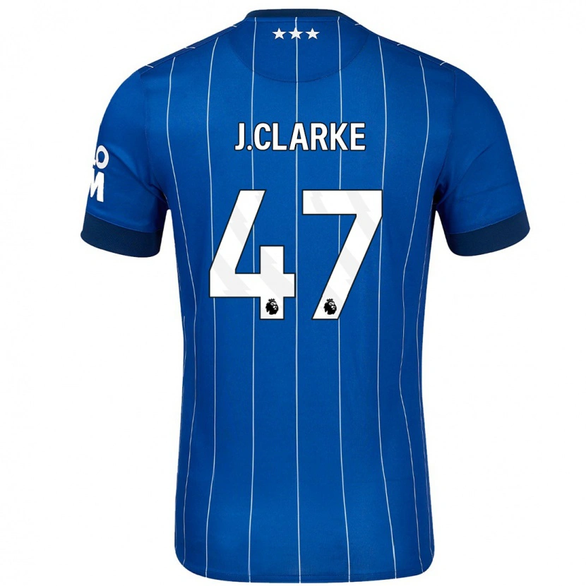 Danxen Donna Maglia Jack Clarke #47 Blu Navy Kit Gara Home 2024/25 Maglietta