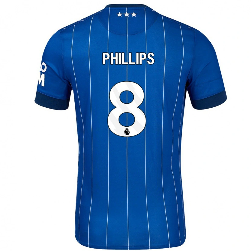 Danxen Donna Maglia Kalvin Phillips #8 Blu Navy Kit Gara Home 2024/25 Maglietta