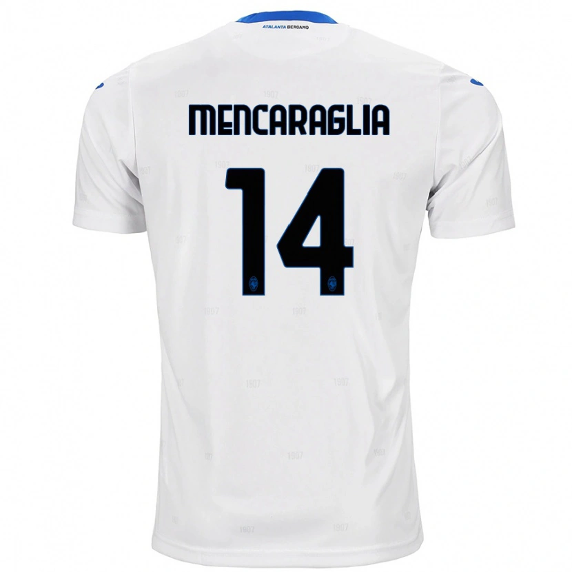 Danxen Donna Maglia Filippo Mencaraglia #14 Bianco Kit Gara Away 2024/25 Maglietta