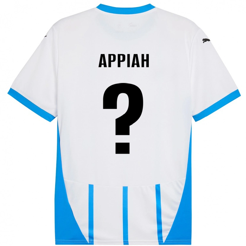 Danxen Donna Maglia Lorenzo Appiah #0 Bianco Blu Kit Gara Away 2024/25 Maglietta