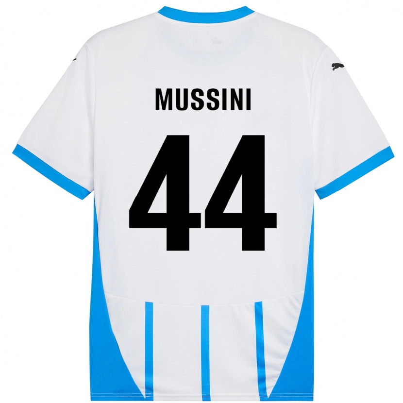 Danxen Donna Maglia Andrea Mussini #44 Bianco Blu Kit Gara Away 2024/25 Maglietta
