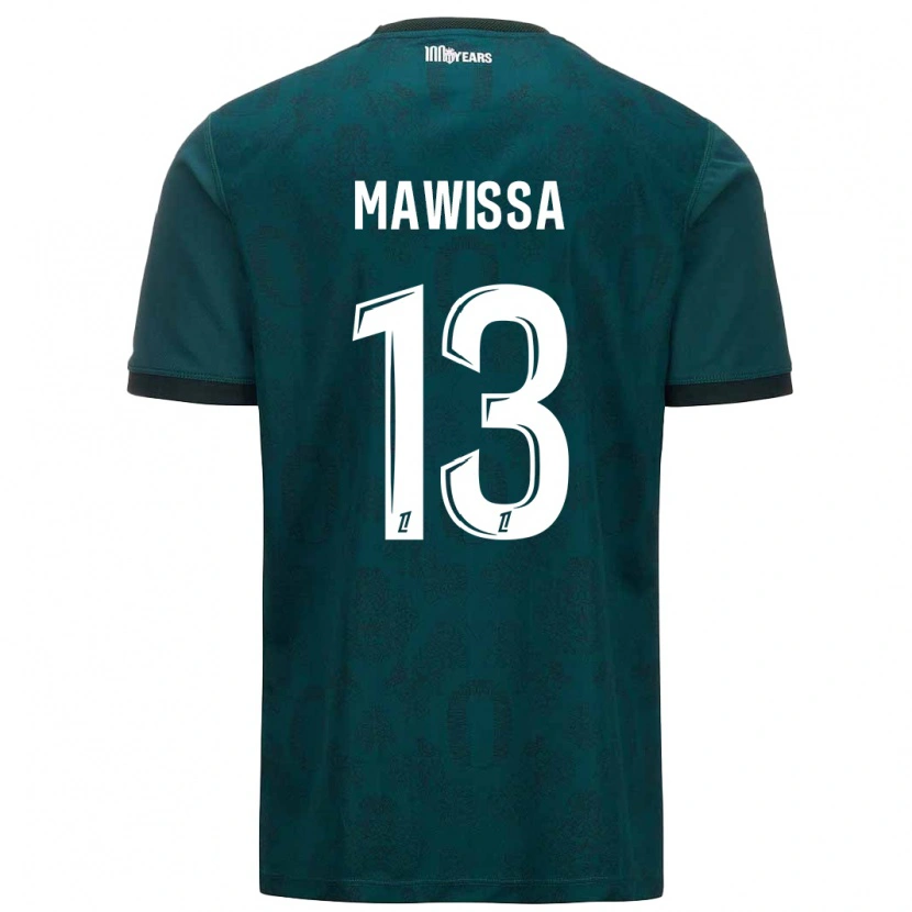 Danxen Donna Maglia Christian Mawissa #13 Verde Scuro Kit Gara Away 2024/25 Maglietta