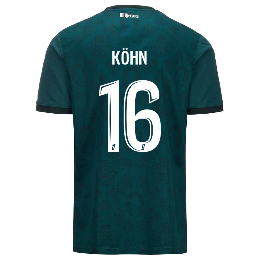 Danxen Donna Maglia Philipp Köhn #16 Verde Scuro Kit Gara Away 2024/25 Maglietta