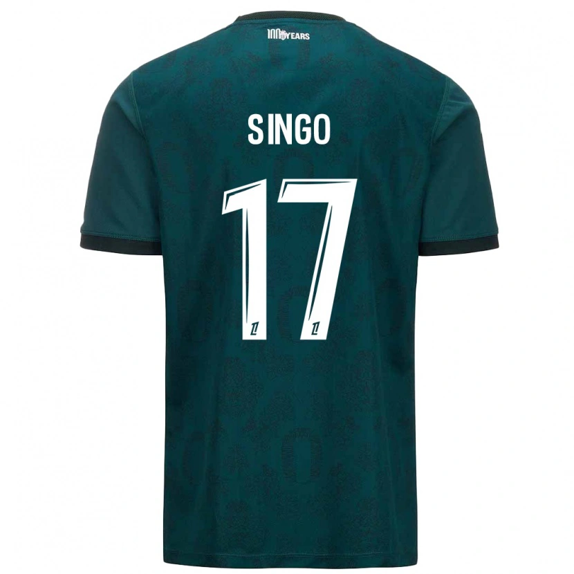 Danxen Donna Maglia Wilfried Singo #17 Verde Scuro Kit Gara Away 2024/25 Maglietta