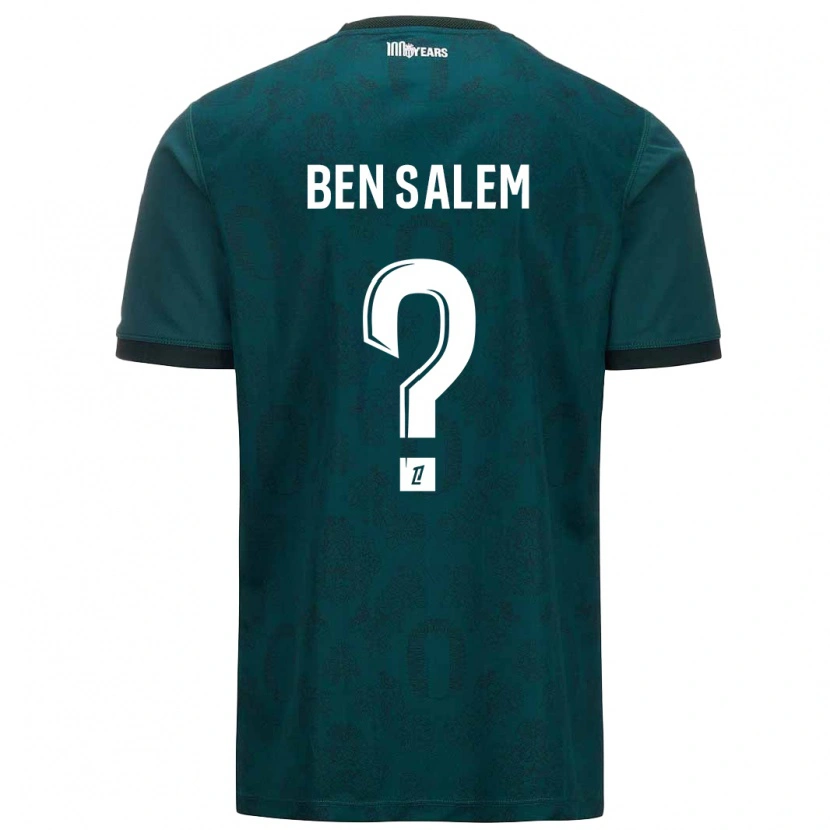 Danxen Donna Maglia Oualid Ben Salem #0 Verde Scuro Kit Gara Away 2024/25 Maglietta