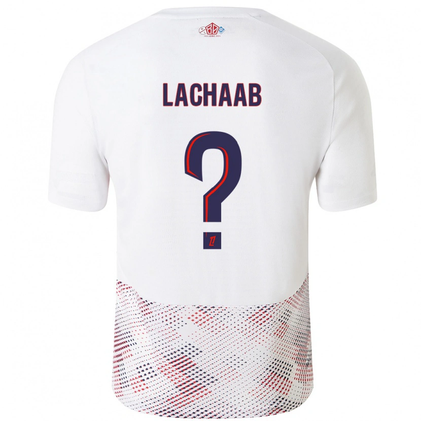 Danxen Donna Maglia Younes Lachaab #0 Bianco Blu Reale Kit Gara Away 2024/25 Maglietta