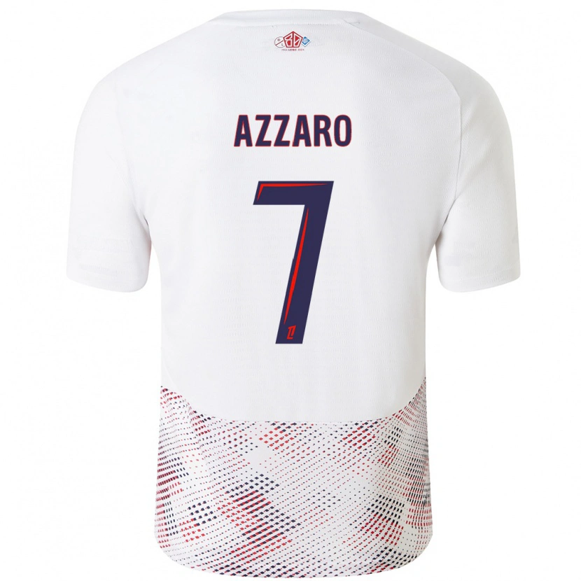 Danxen Donna Maglia Lorena Azzaro #7 Bianco Blu Reale Kit Gara Away 2024/25 Maglietta