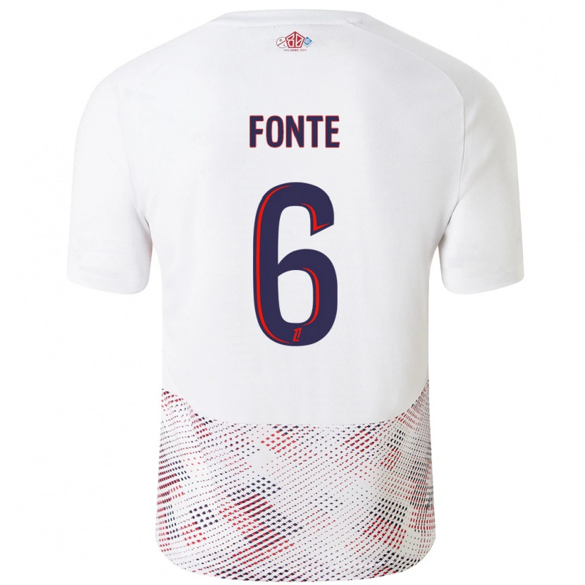 Danxen Donna Maglia Jose Fonte #6 Bianco Blu Reale Kit Gara Away 2024/25 Maglietta