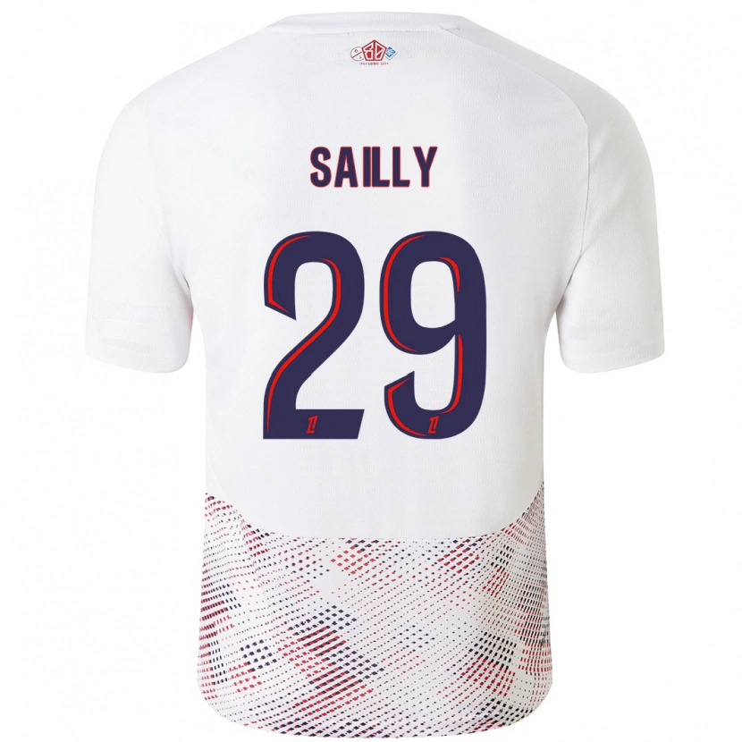 Danxen Donna Maglia Charlotte Sailly #29 Bianco Blu Reale Kit Gara Away 2024/25 Maglietta