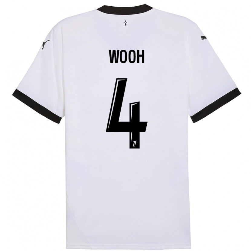 Danxen Donna Maglia Christopher Wooh #4 Bianco Nero Kit Gara Away 2024/25 Maglietta