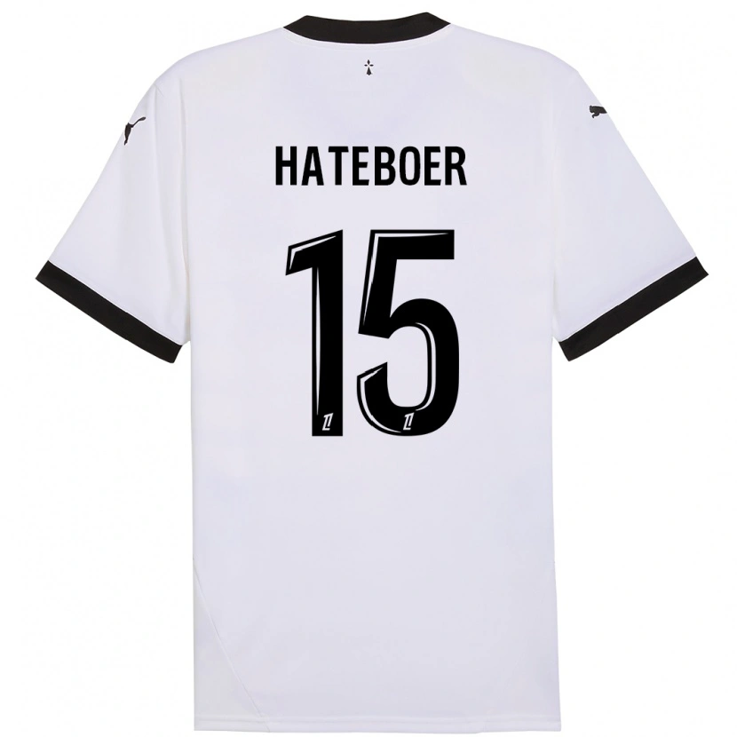 Danxen Donna Maglia Hans Hateboer #15 Bianco Nero Kit Gara Away 2024/25 Maglietta