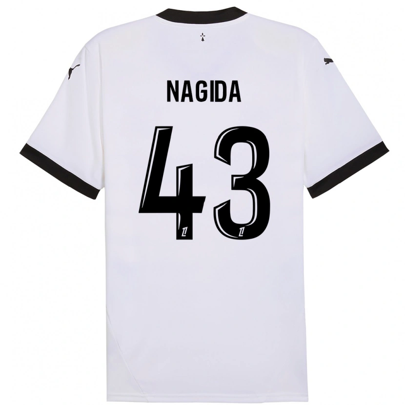 Danxen Donna Maglia Mahamadou Nagida #43 Bianco Nero Kit Gara Away 2024/25 Maglietta