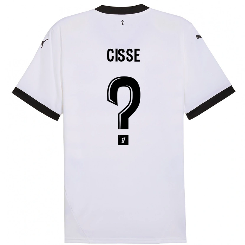 Danxen Donna Maglia Djaoui Cissé #0 Bianco Nero Kit Gara Away 2024/25 Maglietta