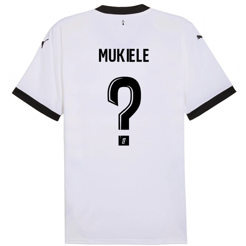 Danxen Donna Maglia Nordan Mukiele #0 Bianco Nero Kit Gara Away 2024/25 Maglietta