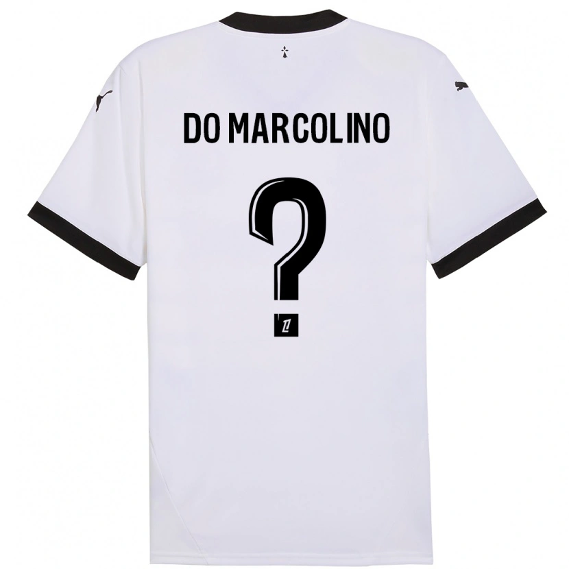 Danxen Donna Maglia Arsène Do Marcolino #0 Bianco Nero Kit Gara Away 2024/25 Maglietta