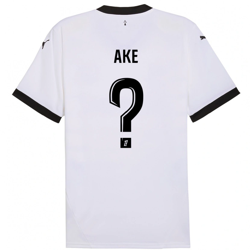 Danxen Donna Maglia Junior Ake #0 Bianco Nero Kit Gara Away 2024/25 Maglietta