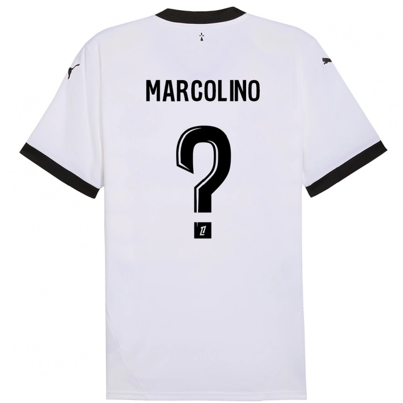 Danxen Donna Maglia Henrick Do Marcolino #0 Bianco Nero Kit Gara Away 2024/25 Maglietta