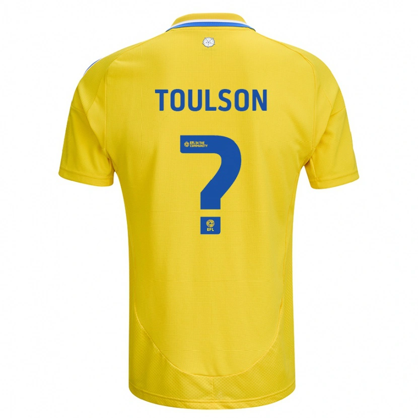 Danxen Donna Maglia Daniel Toulson #0 Giallo Blu Kit Gara Away 2024/25 Maglietta