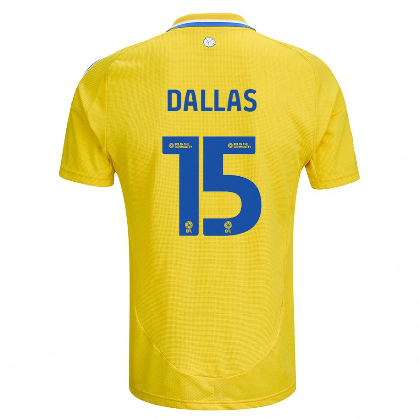 Danxen Donna Maglia Stuart Dallas #15 Giallo Blu Kit Gara Away 2024/25 Maglietta