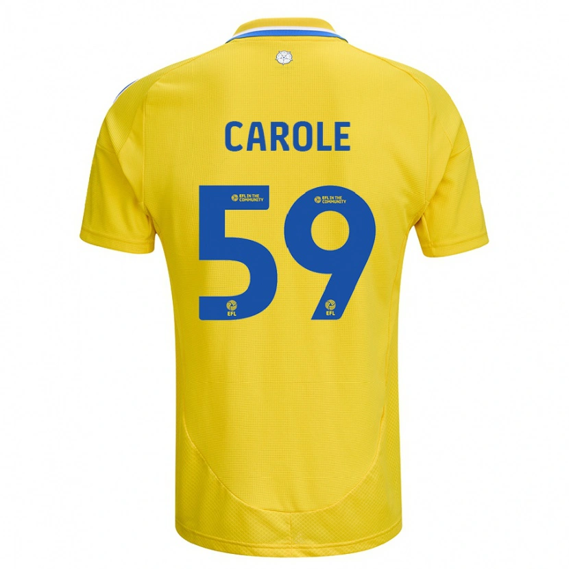 Danxen Donna Maglia Keenan Carole #59 Giallo Blu Kit Gara Away 2024/25 Maglietta