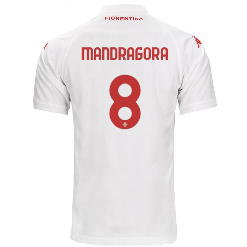 Danxen Donna Maglia Rolando Mandragora #8 Bianco Kit Gara Away 2024/25 Maglietta