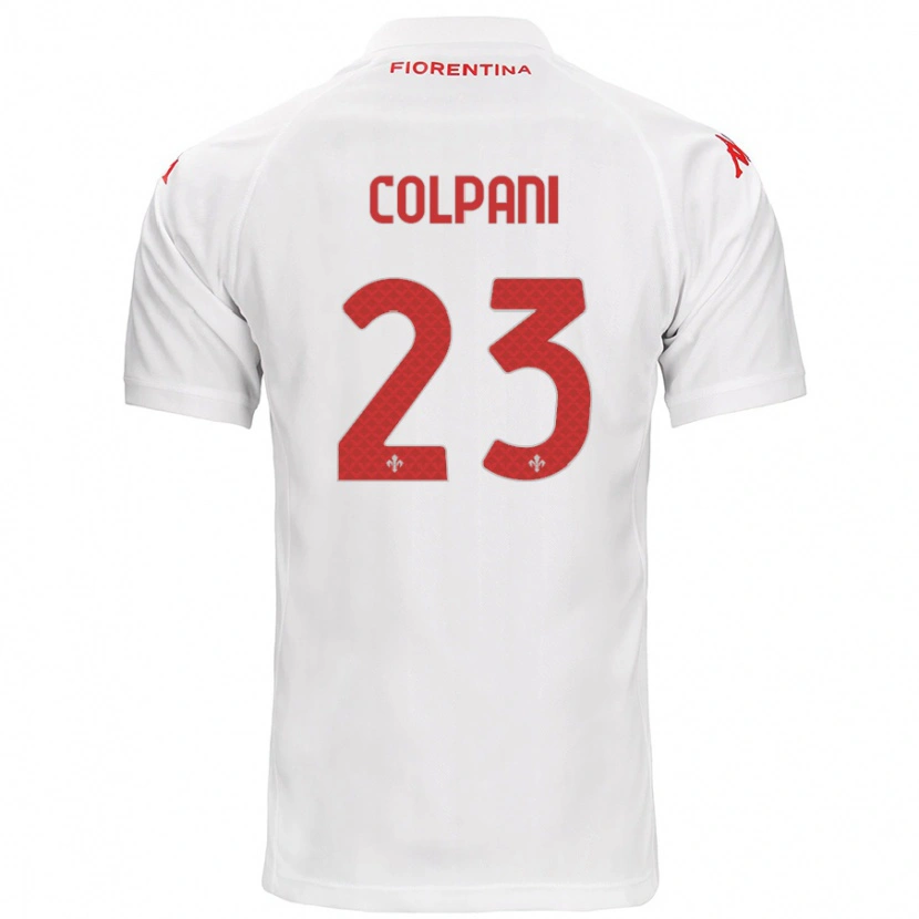 Danxen Donna Maglia Andrea Colpani #23 Bianco Kit Gara Away 2024/25 Maglietta