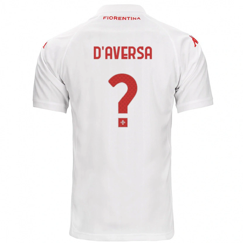 Danxen Donna Maglia Simone D'aversa #0 Bianco Kit Gara Away 2024/25 Maglietta