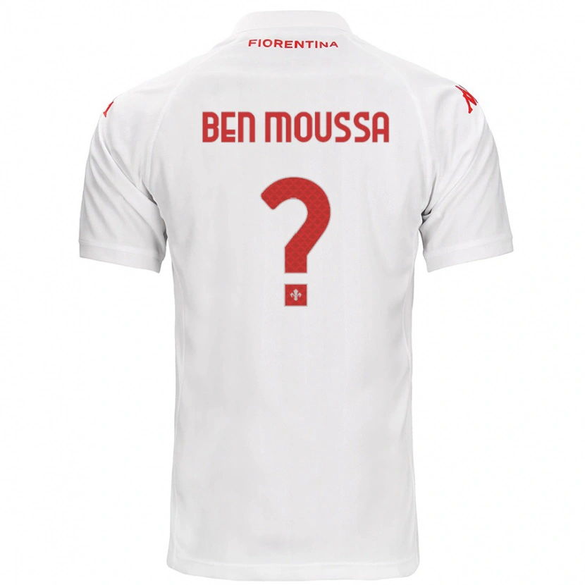 Danxen Donna Maglia Mehdi Ben Moussa #0 Bianco Kit Gara Away 2024/25 Maglietta