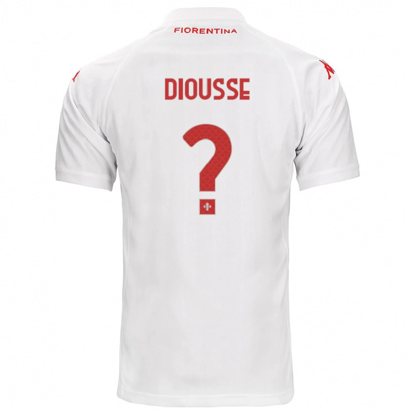Danxen Donna Maglia Birahim Diousse #0 Bianco Kit Gara Away 2024/25 Maglietta