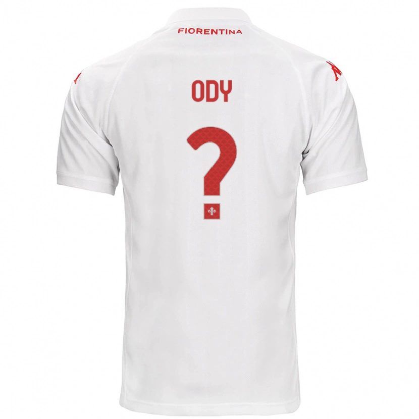 Danxen Donna Maglia Edwin Ody #0 Bianco Kit Gara Away 2024/25 Maglietta