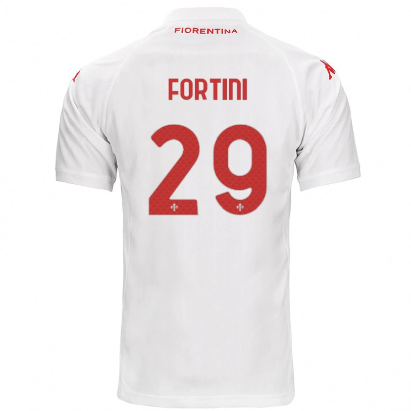 Danxen Donna Maglia Niccolò Fortini #29 Bianco Kit Gara Away 2024/25 Maglietta