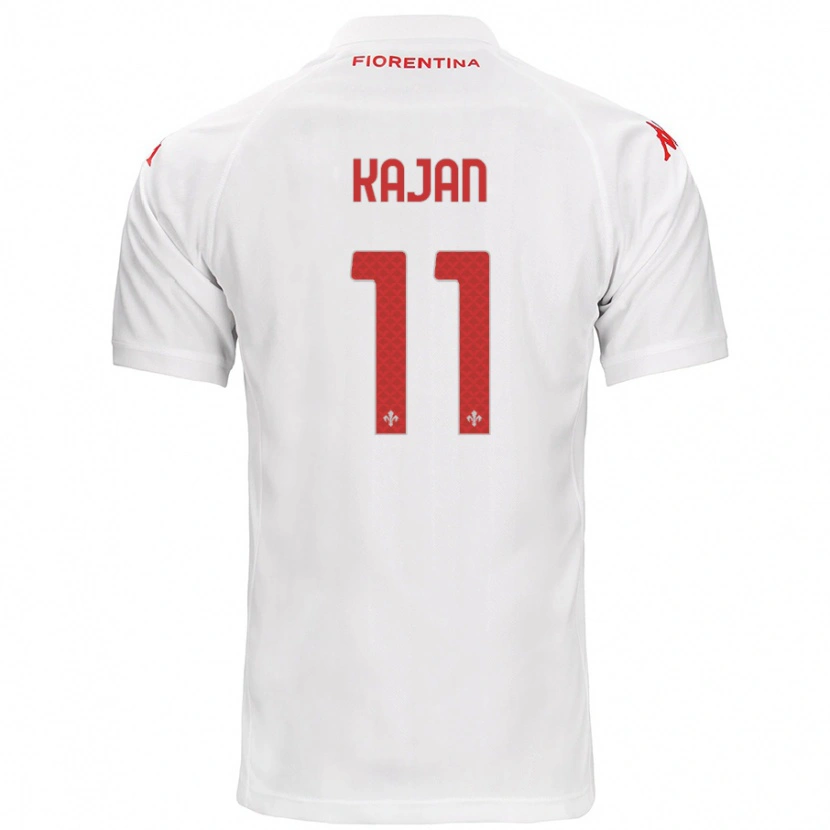 Danxen Donna Maglia Zsanett Kaján #11 Bianco Kit Gara Away 2024/25 Maglietta