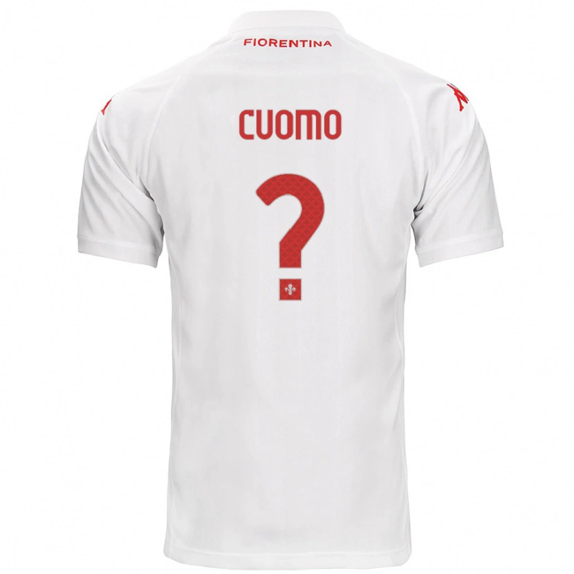 Danxen Donna Maglia Raffaele Cuomo #0 Bianco Kit Gara Away 2024/25 Maglietta