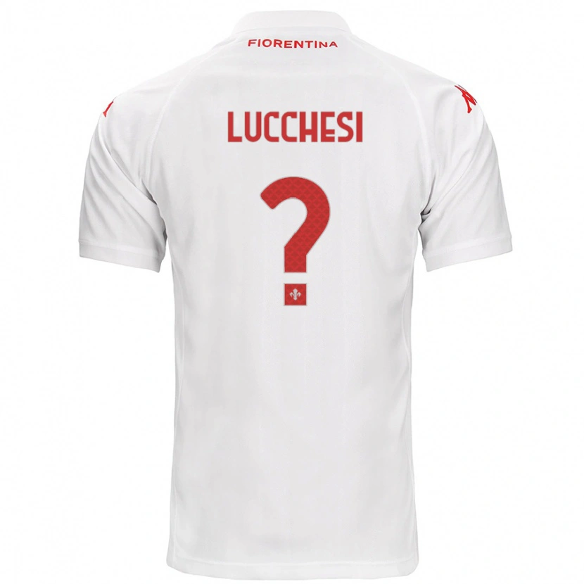 Danxen Donna Maglia Andrea Lucchesi #0 Bianco Kit Gara Away 2024/25 Maglietta