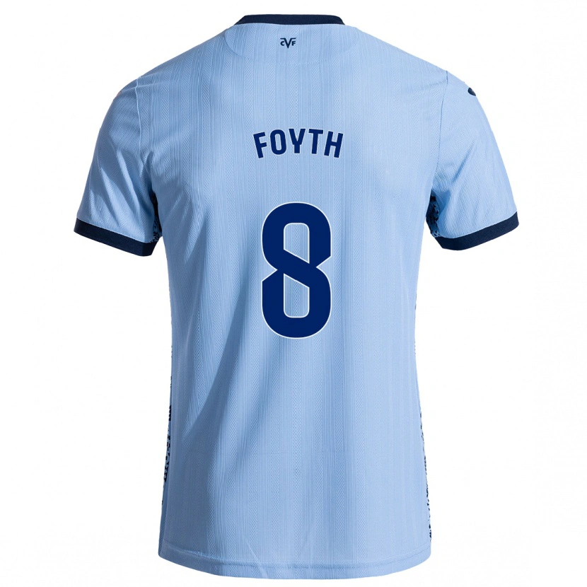Danxen Donna Maglia Juan Foyth #8 Azzurro Cielo Kit Gara Away 2024/25 Maglietta