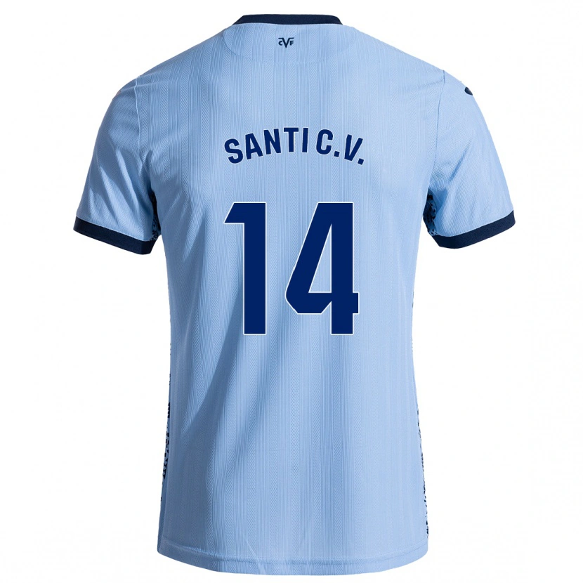 Danxen Donna Maglia Santi Comesaña #14 Azzurro Cielo Kit Gara Away 2024/25 Maglietta