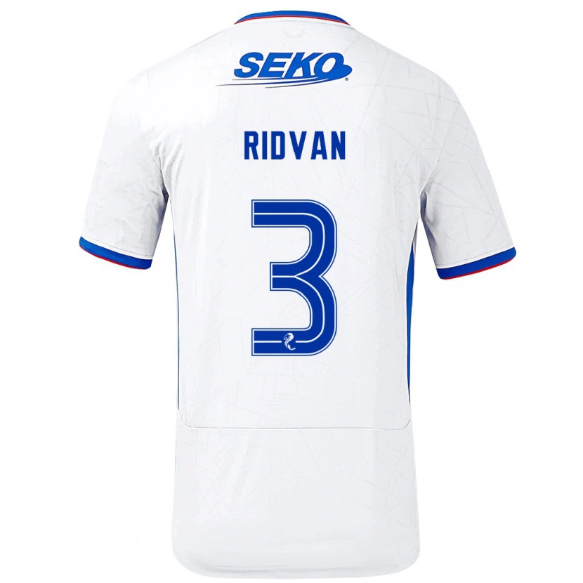 Danxen Donna Maglia Rıdvan Yılmaz #3 Bianco Blu Kit Gara Away 2024/25 Maglietta